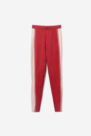 FILA Ona Leggings Red / Rose,Womens Clothing | CA.IBXQSD450